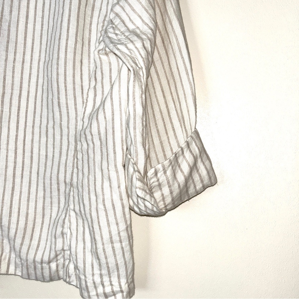Chico's LINEN Striped Women's Blazer Jacket Size 0 or Small - Picture 8 of 14